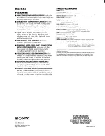 Preview for 2 page of Sony MD WALKMAN MZ-E33 Specification Sheet