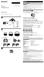 Sony MDR-EX10LP Operating Instructions preview