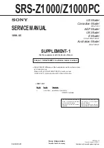 Preview for 9 page of Sony MDR SRS-Z1000 Service Manual