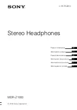 Sony MDR-Z1000 Product Information preview