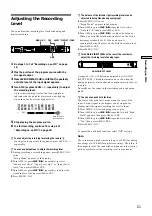 Preview for 21 page of Sony MDS-E10 Operating Instructions Manual