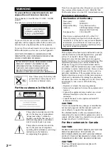 Preview for 2 page of Sony MDS-NT1 Operating Instructions Manual