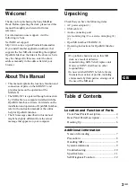 Preview for 3 page of Sony MDS-NT1 Operating Instructions Manual