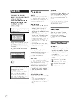 Preview for 2 page of Sony MDS-S39 Operating Instructions Manual