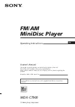 Preview for 1 page of Sony MDX-62 Operating Instructions Manual