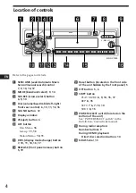 Preview for 4 page of Sony MDX-62 Operating Instructions Manual