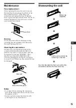 Preview for 19 page of Sony MDX-62 Operating Instructions Manual