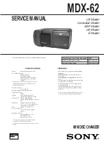 Sony MDX-62 Service Manual preview