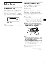 Preview for 7 page of Sony MDX-CA680 Operating Instructions Manual