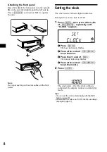 Preview for 8 page of Sony MDX-CA680 Operating Instructions Manual