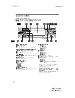 Preview for 4 page of Sony MDX-CA680X Operating Instructions Manual