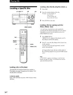 Preview for 14 page of Sony MegaStorage CDP-CX355 Operating Instructions Manual