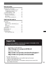 Preview for 5 page of Sony MEX-BT5750U Operating Instructions Manual