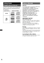 Preview for 6 page of Sony MEX-BT5750U Operating Instructions Manual