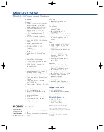 Preview for 2 page of Sony MHC-GX750 Specifications