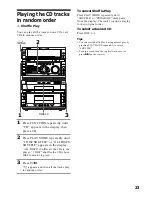 Preview for 23 page of Sony MHC-WX5 Operating Instructions Manual