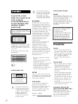 Preview for 2 page of Sony MINIDISC DECK MDS-S38 Operating Instructions Manual