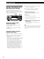 Preview for 12 page of Sony MINIDISC DECK MDS-S38 Operating Instructions Manual