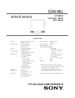 Sony Multiscan SDM-M61 Service Manual preview