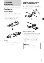 Preview for 31 page of Sony MV-65ST - Dream Station Operating Instructions Manual