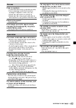 Preview for 43 page of Sony MV7101DS - Mobile DVD Dream System Operating Instructions Manual