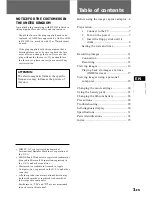 Preview for 3 page of Sony MVC-FDR1, MVC-FDR1E Operating Instructions Manual