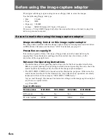 Preview for 4 page of Sony MVC-FDR1, MVC-FDR1E Operating Instructions Manual