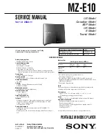 Sony MZ-E10 Service Manual preview