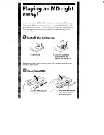 Preview for 3 page of Sony MZ-E40 Operating Instructions Manual