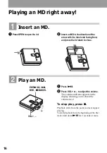 Preview for 16 page of Sony MZ-NE410 Notes on installing & operating OpenMG Operating Instructions Manual