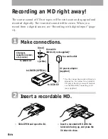 Preview for 6 page of Sony MZ-R30 Analog PCLink Operating Instructions Manual