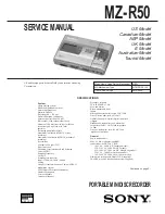 Preview for 1 page of Sony MZ-R50 Analog PCLink Service Manual