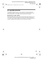 Preview for 73 page of Sony MZNH600D - Hi-MD Walkman Recorder Operating Instructions Manual