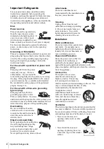 Preview for 4 page of Sony N750 - SLV - VCR Operating Instructions Manual