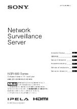 Preview for 1 page of Sony NSR-500 Installation Manual