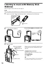 Preview for 16 page of Sony NW-MS7 - Memory Stick Walkman Operating Instructions Manual