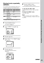 Preview for 19 page of Sony NW-MS7 - Memory Stick Walkman Operating Instructions Manual