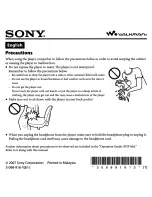 Preview for 242 page of Sony NWZ-A829 Marketing Specifications (Black Model) Operation Manual