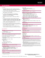 Preview for 2 page of Sony NWZ-E438FRED Specifications