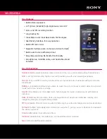 Sony NWZ-S545 - 16gb Walkman Digital Music Player Specifications preview