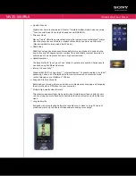 Sony NWZX1061FBLK - Walkman 32 GB Portable Network Audio Player Specifications preview