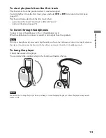 Preview for 13 page of Sony pavit AZ-BS1 Operating Instructions Manual