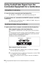 Preview for 150 page of Sony PCS-1 - Video Conferencing Kit Operating Instructions Manual