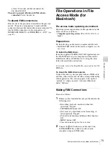 Preview for 75 page of Sony PDW-F30 Operating Instructions Manual