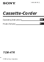 Sony Pressman TCM-4TR Operating Instructions Manual preview