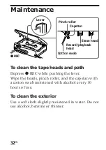 Preview for 32 page of Sony Pressman TCM-4TR Operating Instructions Manual