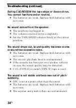 Preview for 34 page of Sony Pressman TCM-4TR Operating Instructions Manual