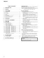 Preview for 2 page of Sony PRS-500 Service Manual