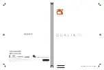 Sony QUALIA 005 User Manual preview