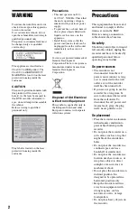 Preview for 2 page of Sony RDR-GX220 Operating Instructions Manual